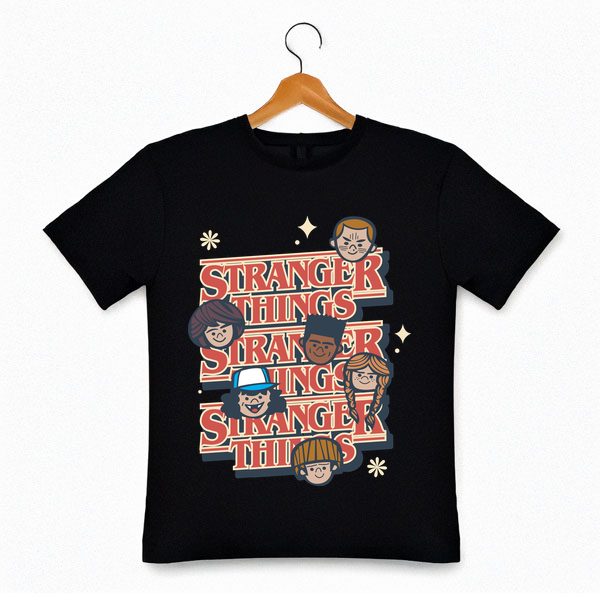 Playera Stranger Things - Diseño Chibi