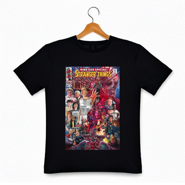 Playera Stranger Things - Diseño Cómic Vintage