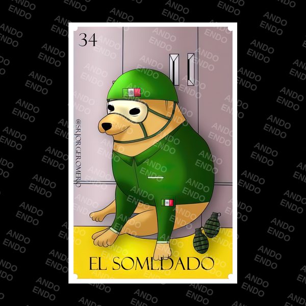 Playera Lotería El Somldado